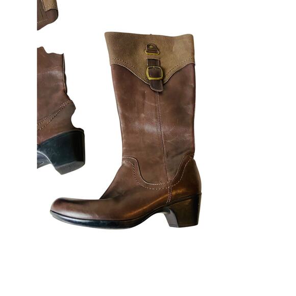 Clarks Ingalls Womens Delaware Leather Tall Equestrian Riding Boots Browns 7M - Picture 7 of 11
